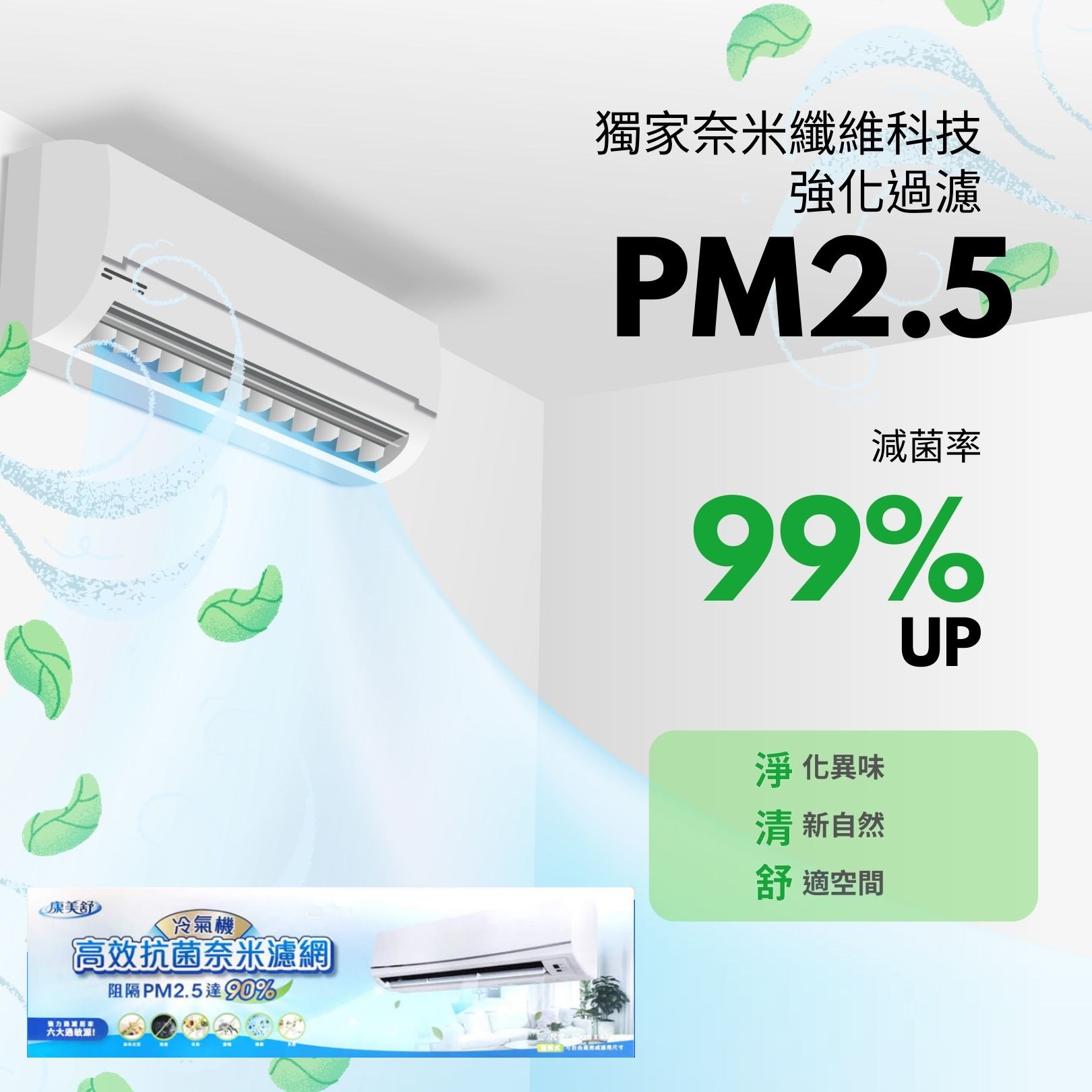 冷氣機高效抗菌奈米濾網